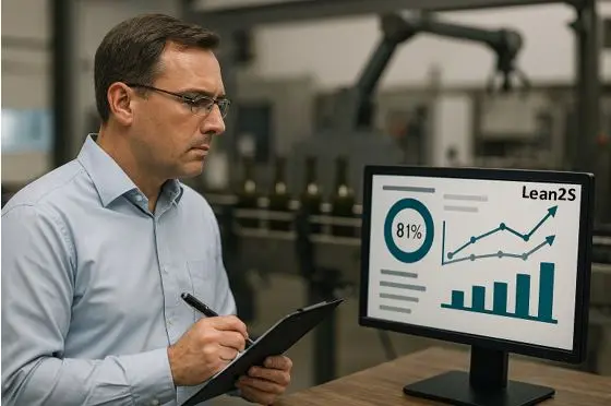 Lean2S monitoringo duomenys – pokyčių valdymas gamyboje.