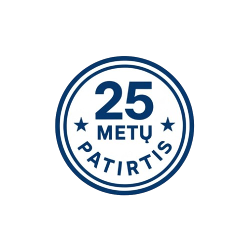 Ženklas-25-metų-patirtis Dirbame gamybos efektyvumo srityje jau 25 metai